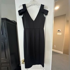 ABS Allen Schwartz Black One-Shoulder Dress